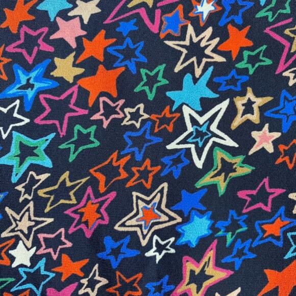 J. Crew One-shoulder Kaleidoscope Star Print Top size 8 - Picture 11 of 16